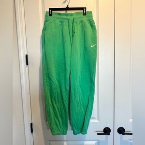 Nike Bright Green High Rise Sweatpants